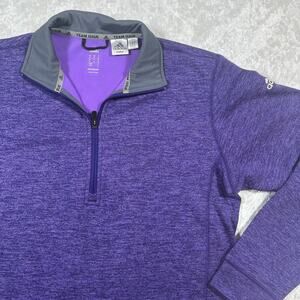 Adidas Team Issue Purple Women’s Medium Pullover  Quarter Zip